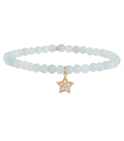 Sydney Evan - Star 14kt gold bracelet with diamonds | Mytheresa