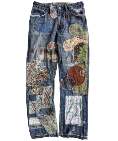 patchwork jeans