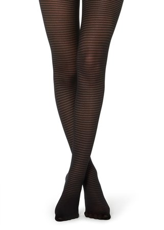 Striped opaque tights - Patterned tights - Calzedonia