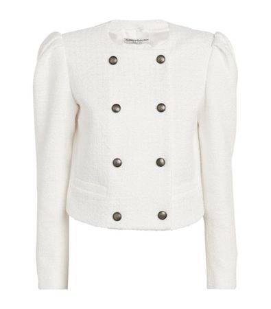 Womens Alessandra Rich white Bouclé Double-Breasted Jacket | Harrods # {CountryCode}