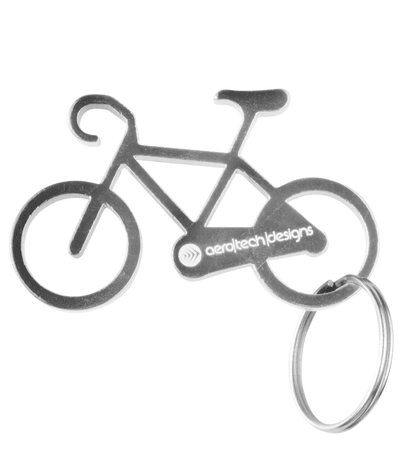 Bicycle Key Chain Bottle Opener - Black Red Silver Blue Green Purple
