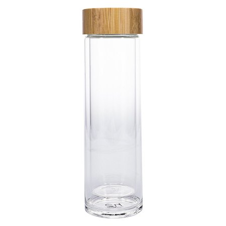 h2 hydro2 Togo Double Wall Glass Water Bottle 400ml Clear | Water Bottles - Robins Kitchen