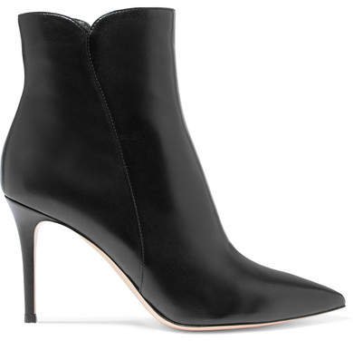 Levy 85 Leather Ankle Boots - Black