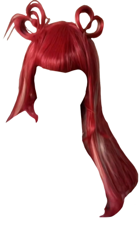 red valentines heart hair