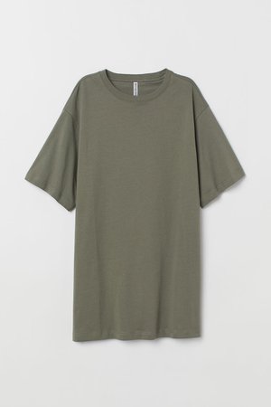 Khaki Green T-shirt Dress