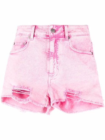 Shop ERMANNO FIRENZE distressed denim shorts with Express Delivery - FARFETCH