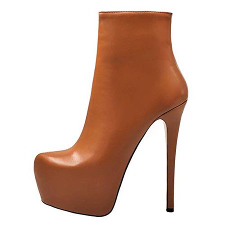 Amazon.com | MERUMOTE Women's Platform Ankle Boots Zipper High Heels Shoes Short Booties | Ankle & Bootie