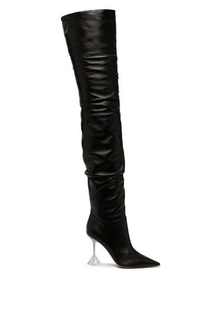 AMINA MUADDI | Boots | HEEL BOOTS | Olivia Leather Boots | Black | Tessabit Shop Online