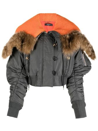 Versace Cropped Hooded Jacket - Farfetch