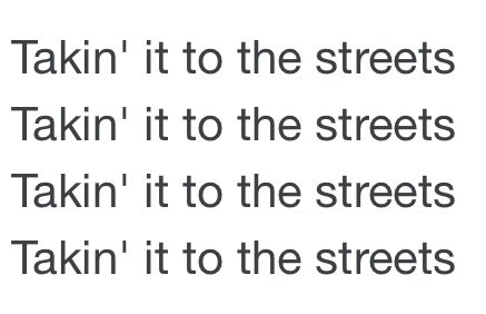 “Takin’ it to the streets” lyrics by the @doobiebrothers