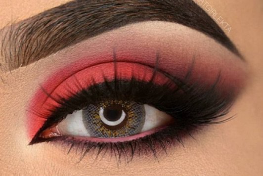 Red / Black Eye Makeup