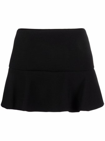 black Ruffled mini skirt by red valentino