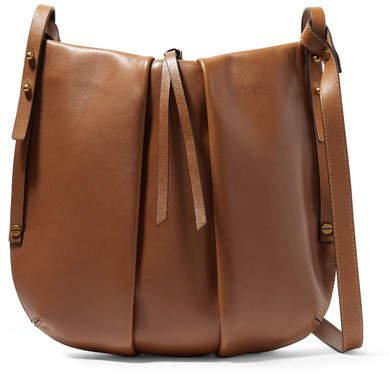 Lecky Leather Shoulder Bag - Tan