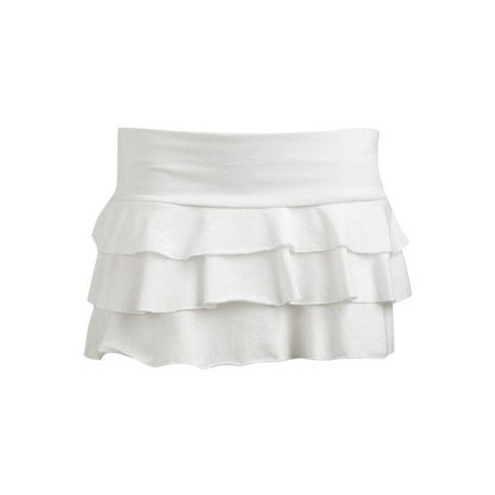 white tiered mini skirt