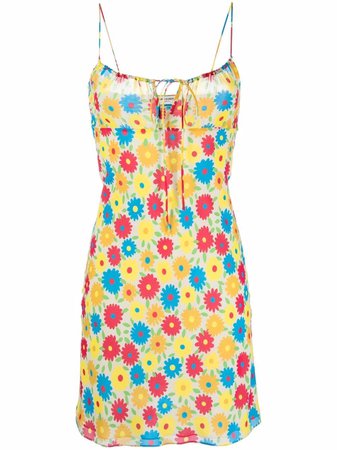 Saint Laurent floral-print Silk Dress - Farfetch