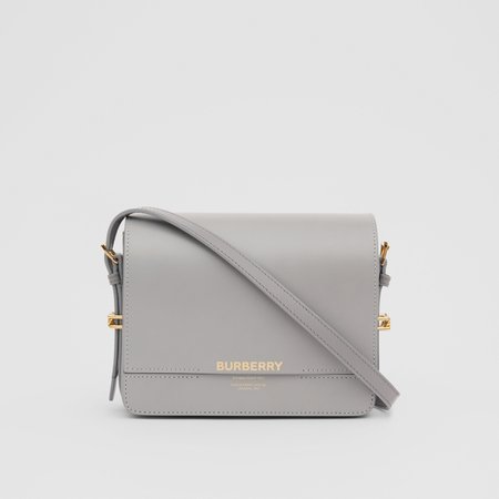 Small Two-tone Leather Grace Bag in Heather Grey/cloud Grey - Women | Burberry United Kingdom