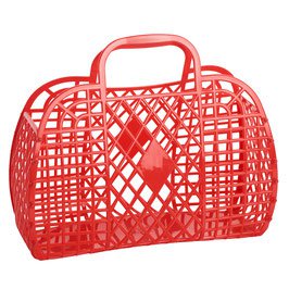 Jelly Bag RETRO BASKET LARGE Red - Sun Jellies ♥ Delightfully nostalgic accessories