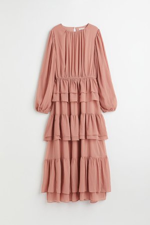 Chiffon Maxi Dress - Dusty rose - Ladies | H&M CA