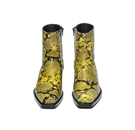 THE IGGY Snakeskin Cowboy Boots Yellow