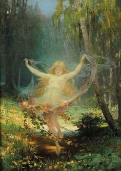 She's a Spring Fairy Greeting Card in 2020 | Aesthetic art, Fairytale art, Forest fairy