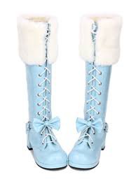 Lolita show blue snow boots