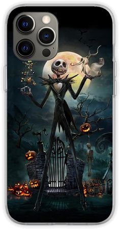 Amazon.com: Xovive Classical The Nightmare Jack Design Halloween Phone Case Compatible with iPhone 11 Before Christmas Skellington Print Pure Clear TPU Soft Case Cover Shockproof : Cell Phones & Accessories