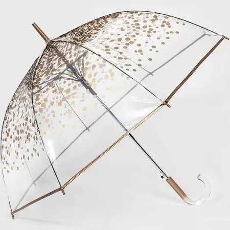 Cirra by ShedRain Bubble Umbrella, Clear/Gold - Google Express