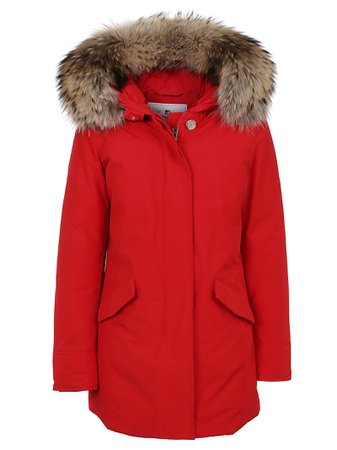 Red Cotton Padded Coat
