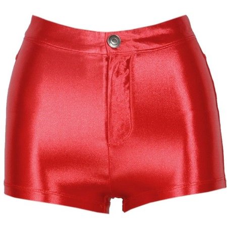 red metal shorts