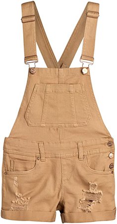 Amazon.com: dollhouse Women's Ripped Denim Shortalls with Adjustable Straps: Clothing