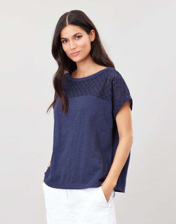 Cassi null Grown On Sleeve Jersey Top , Size US 6 | Joules US