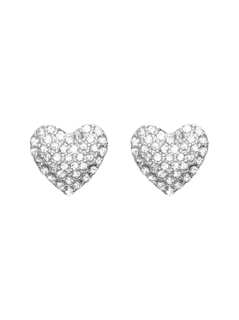 Primark Heart Shaped Diamanté Stud Earrings