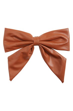 Tasha Faux Leather Bow Clip | Nordstrom