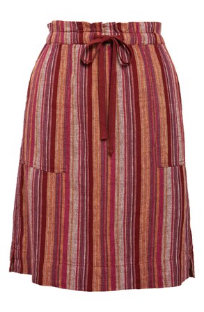 Caslon® Patch Pocket Linen Blend Skirt (Regular & Petite) | Nordstrom