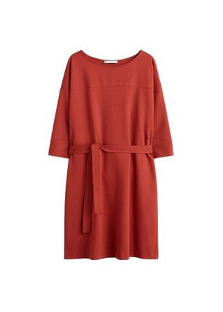 Violeta BY MANGO Bow belted dress