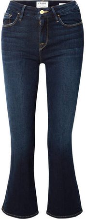 Le Crop Mini Boot High-rise Jeans - Blue