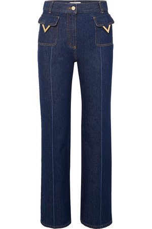 Valentino | High-rise straight-leg jeans | NET-A-PORTER.COM