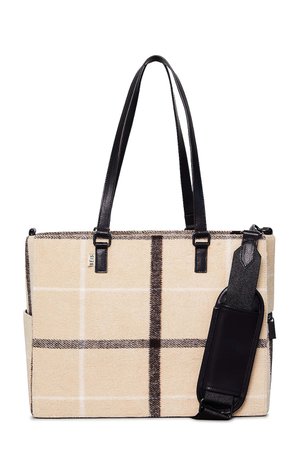 BEIS The Mini Work Tote in Plaid | REVOLVE