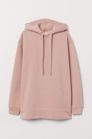 Oversized Hooded Sweatshirt - Pink