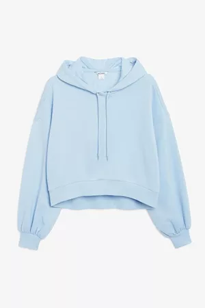 Boxy hoodie - Light blue - Sweatshirts & hoodies - Monki WW