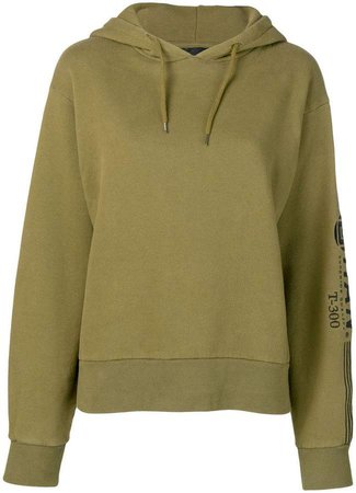 embroidered sleeve hoodie