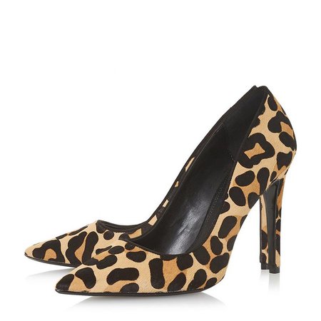 AMARETTII - High Heel Court Shoe - leopard | Dune London