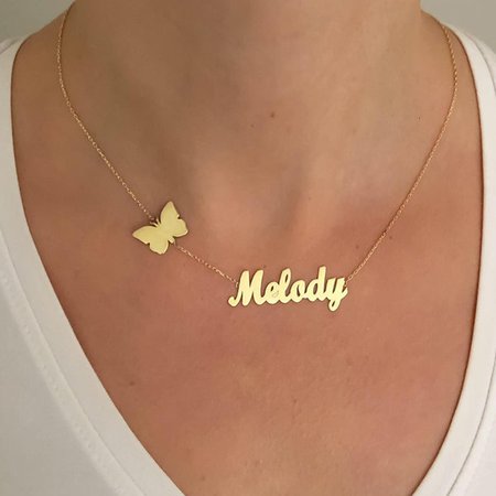 Melody name plated necklace