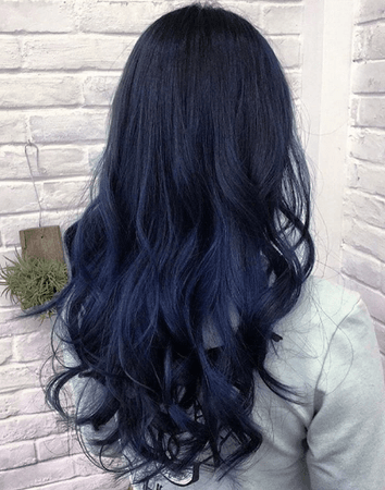 wavy dark blue hair - Pesquisa Google