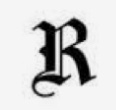 GOTHIC CALLIGRAPHY LETTER R