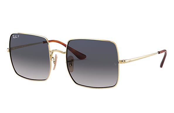 Ray-Ban Square 1971 Classic RB1971 Gold - Metal - Blue/Grey Polarized Lenses - 0RB197191477854 | Ray-Ban® UK