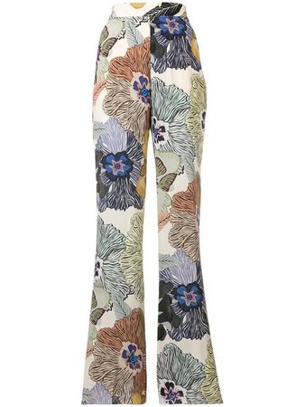 Etro floral print palazzo trousers $598 - Buy SS19 Online - Fast Global Delivery, Price