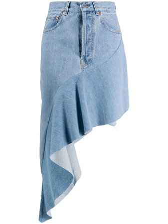 Forte Dei Marmi Couture Asymmetric Denim Skirt - Farfetch