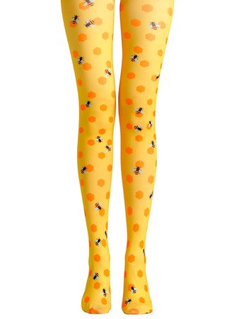 Buy Women's Tights Fashion Yellow Sweet Bee Pattern Comfy Tights & Tights - at Jolly Chic