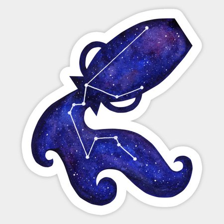 Astrological sign Aquarius constellation - Aquarius - Sticker | TeePublic